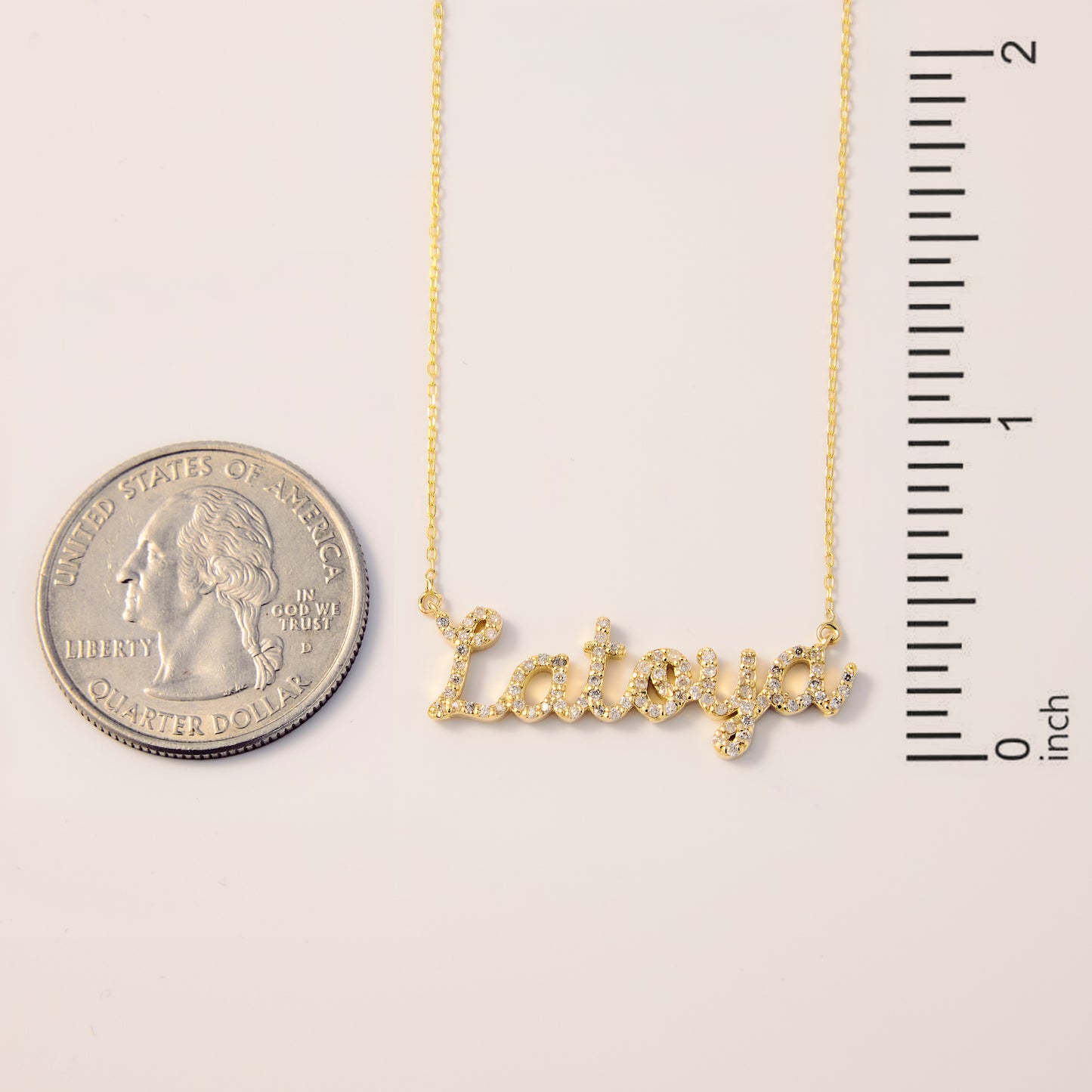 Custom Diamond Cursive Name Necklace