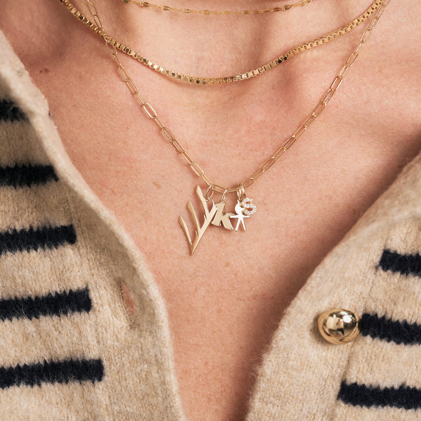 Angel Number Letter Charm