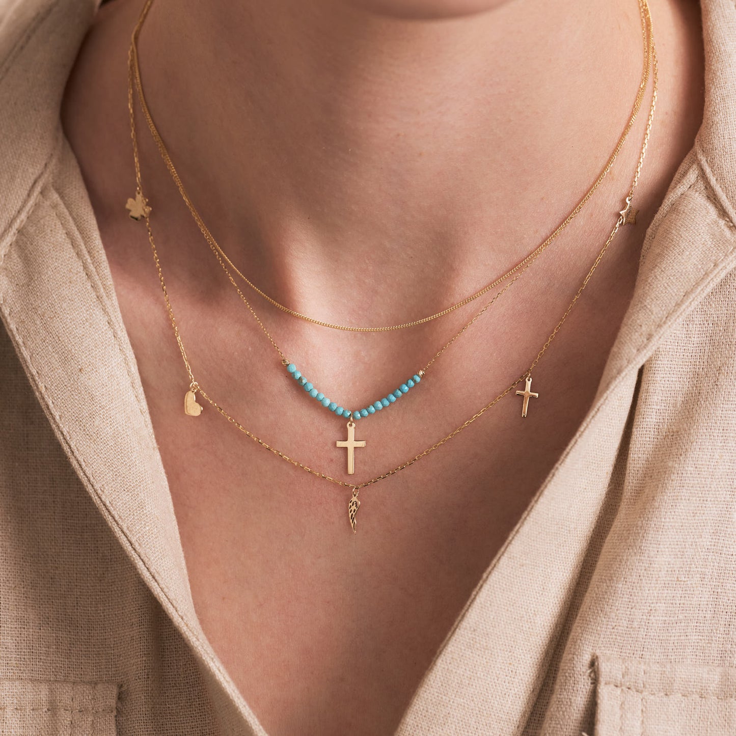 Turquoise Cross Necklace