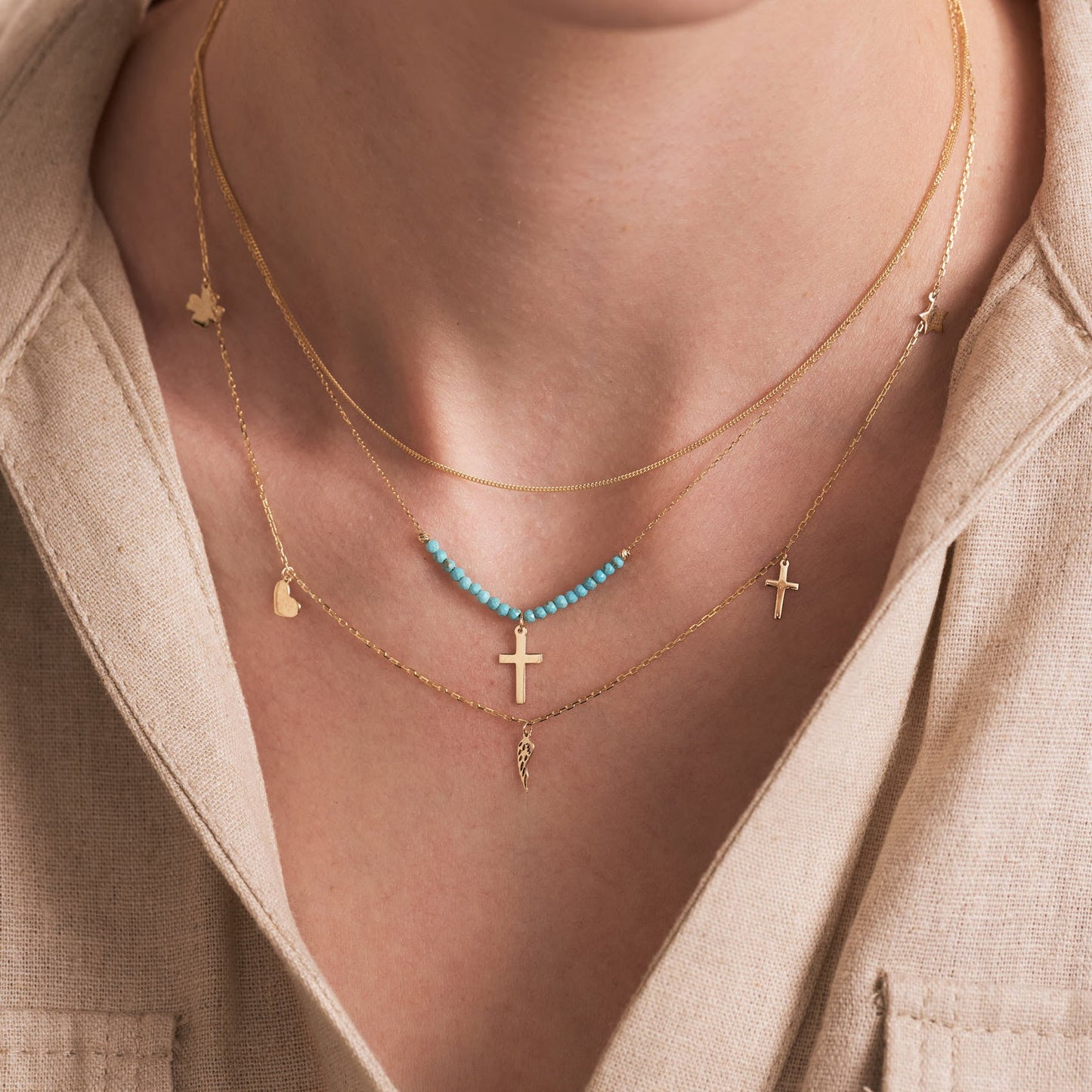 Turquoise Cross Necklace