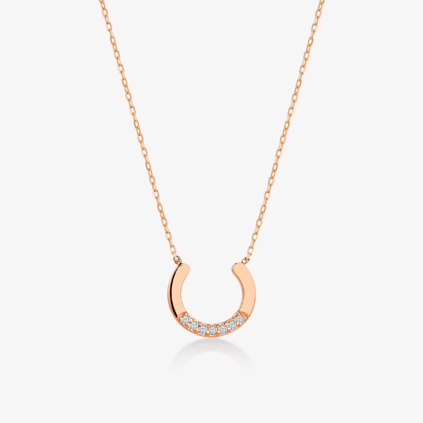 Diamond Horseshoe Pendant Necklace