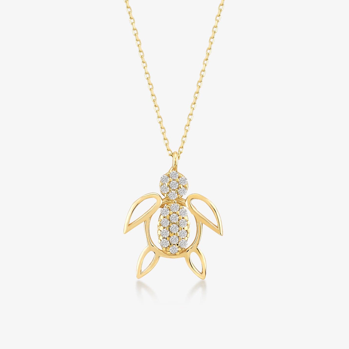 14k Solid Gold Turtle Necklace for popular Women - Karetta Karetta Pendant Necklace