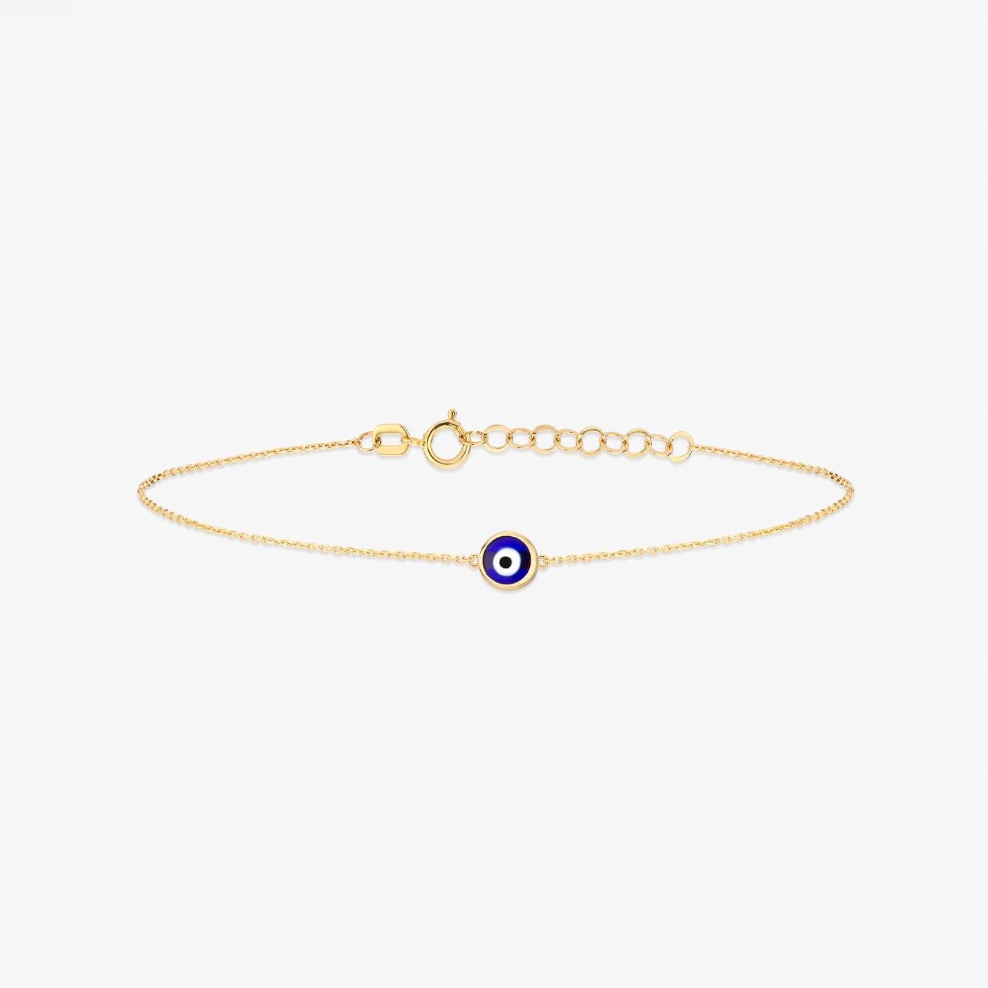 14k Gold Evil Eye Bracelet / on sale 14K Gold Diamond Evil Eye Bracelet