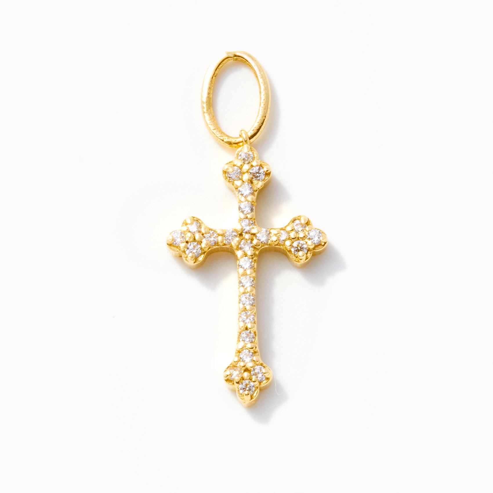 14 Karat Gelbgold Religiös Methodist Kreuz Charm Anhänger 1,4