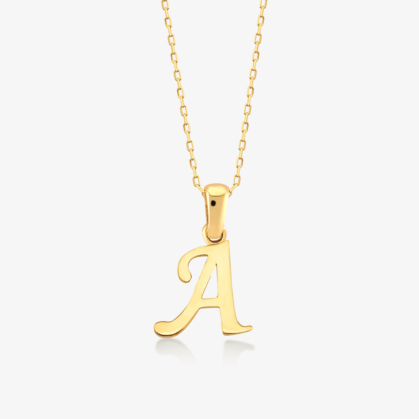 14k Gold Initial Letter Pendant/Personalized Letter/Customized discount Pendant Necklace/Initial Cursive Gold Letter/Solid Gold Alphabet Letter