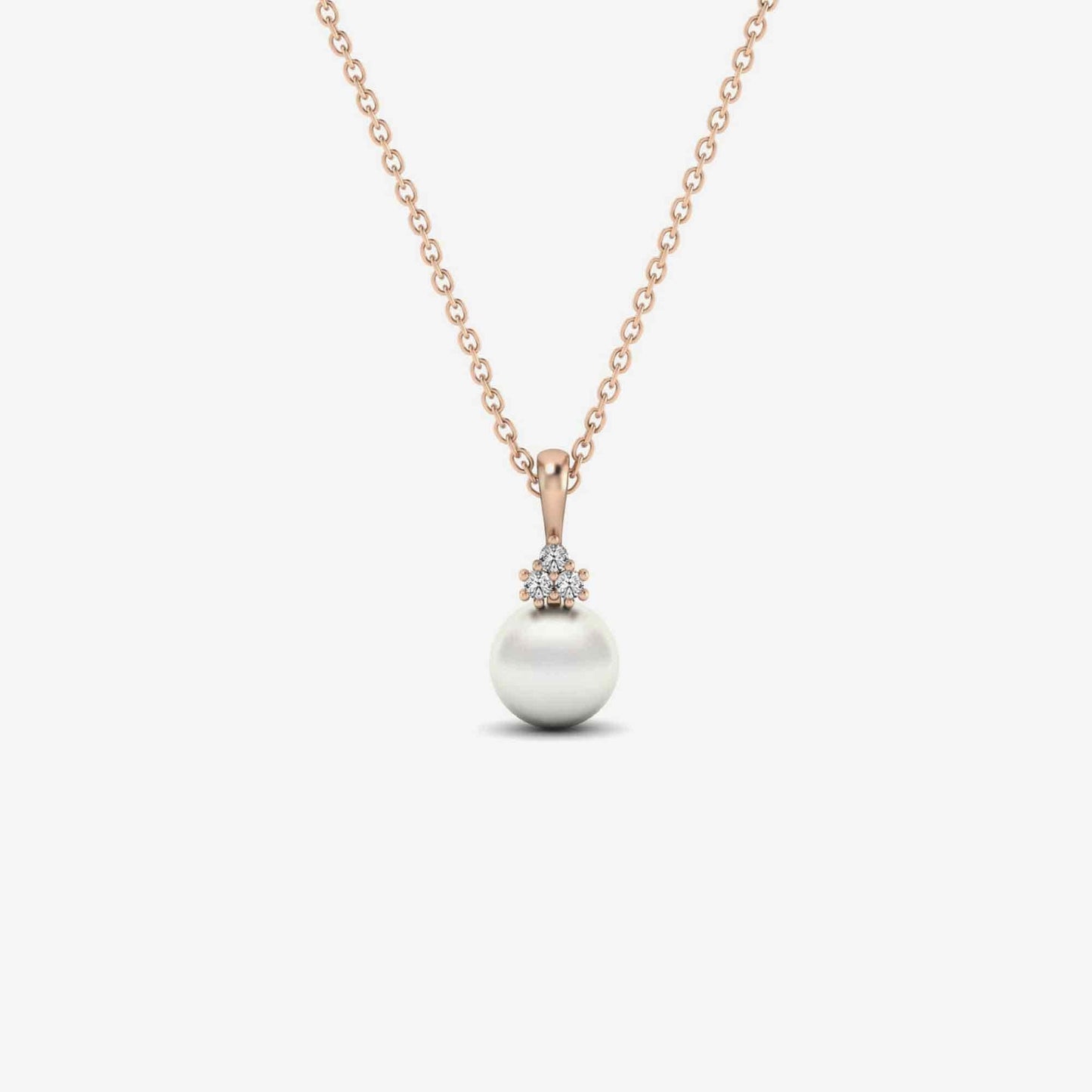 Diamond and Freshwater Cultered Pearl Necklace