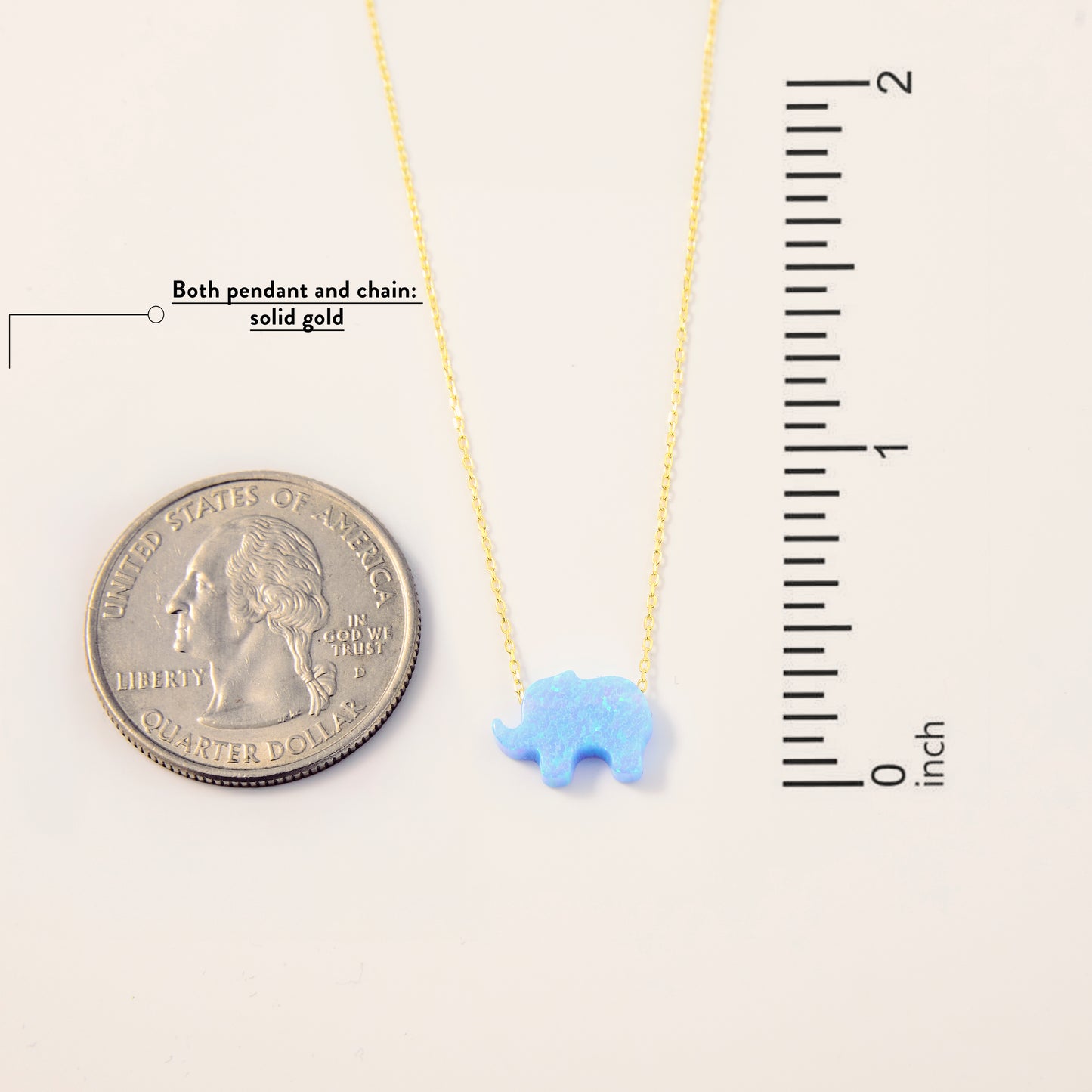Opal Elephant Necklace