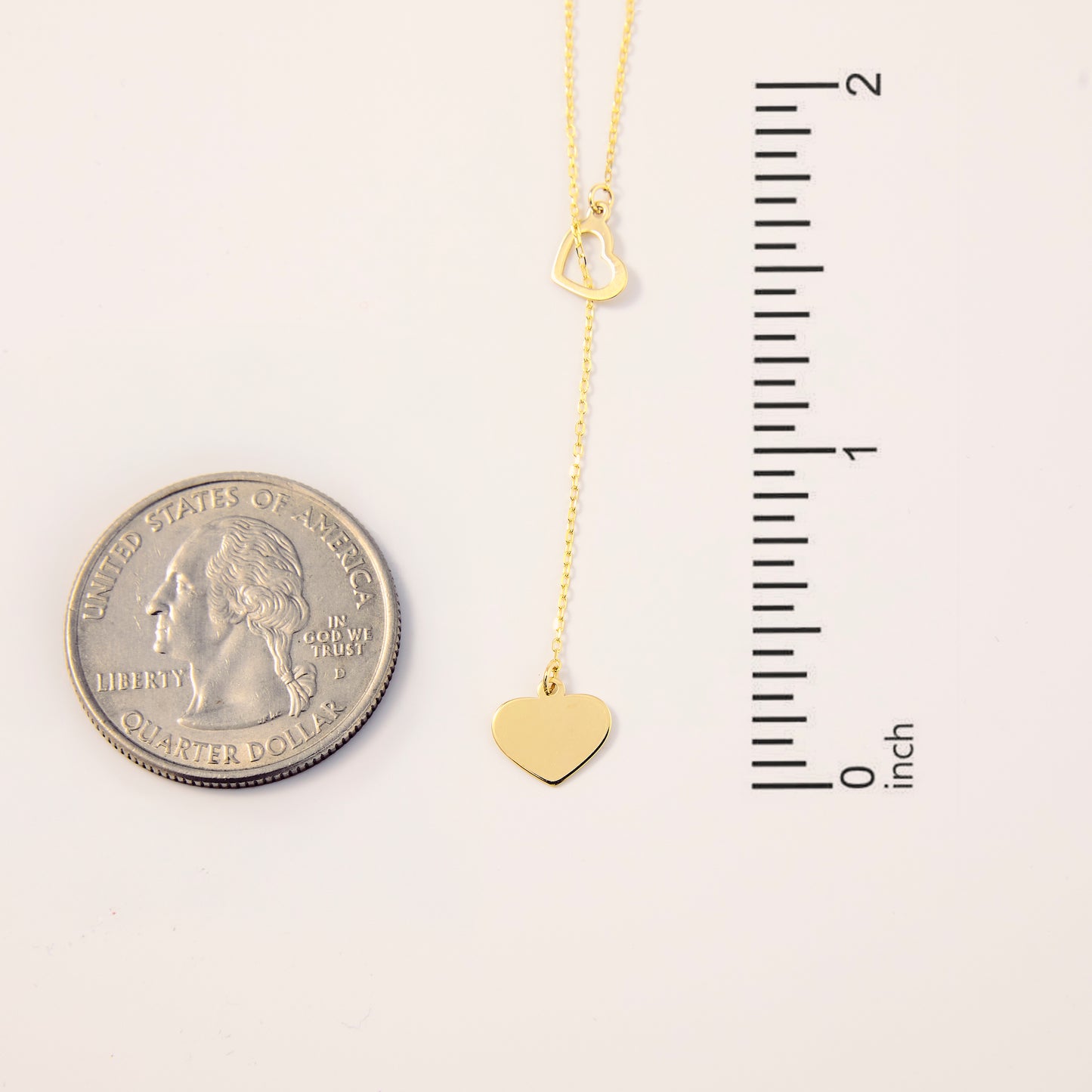 Double Heart Y-Necklace