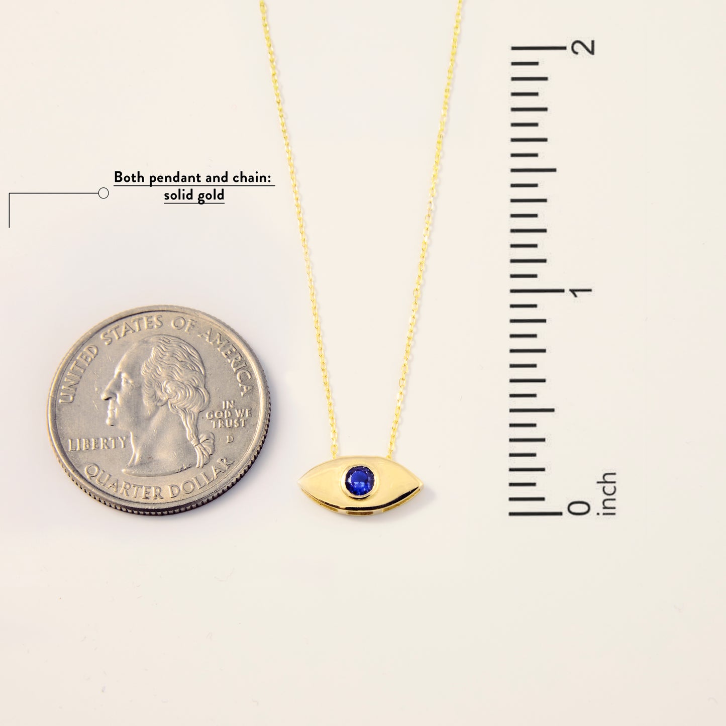 Sapphire Evil Eye Necklace