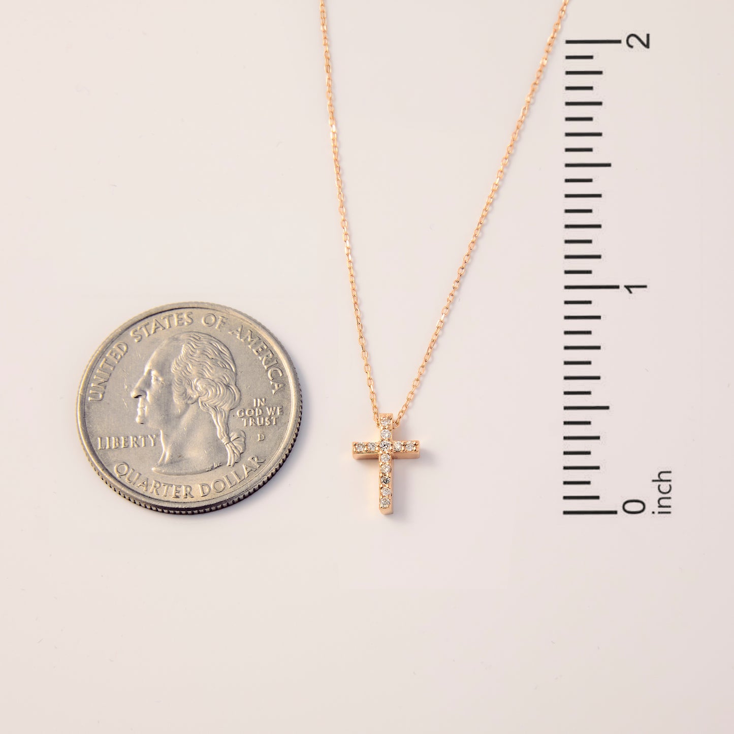 Diamond Pave Cross Necklace