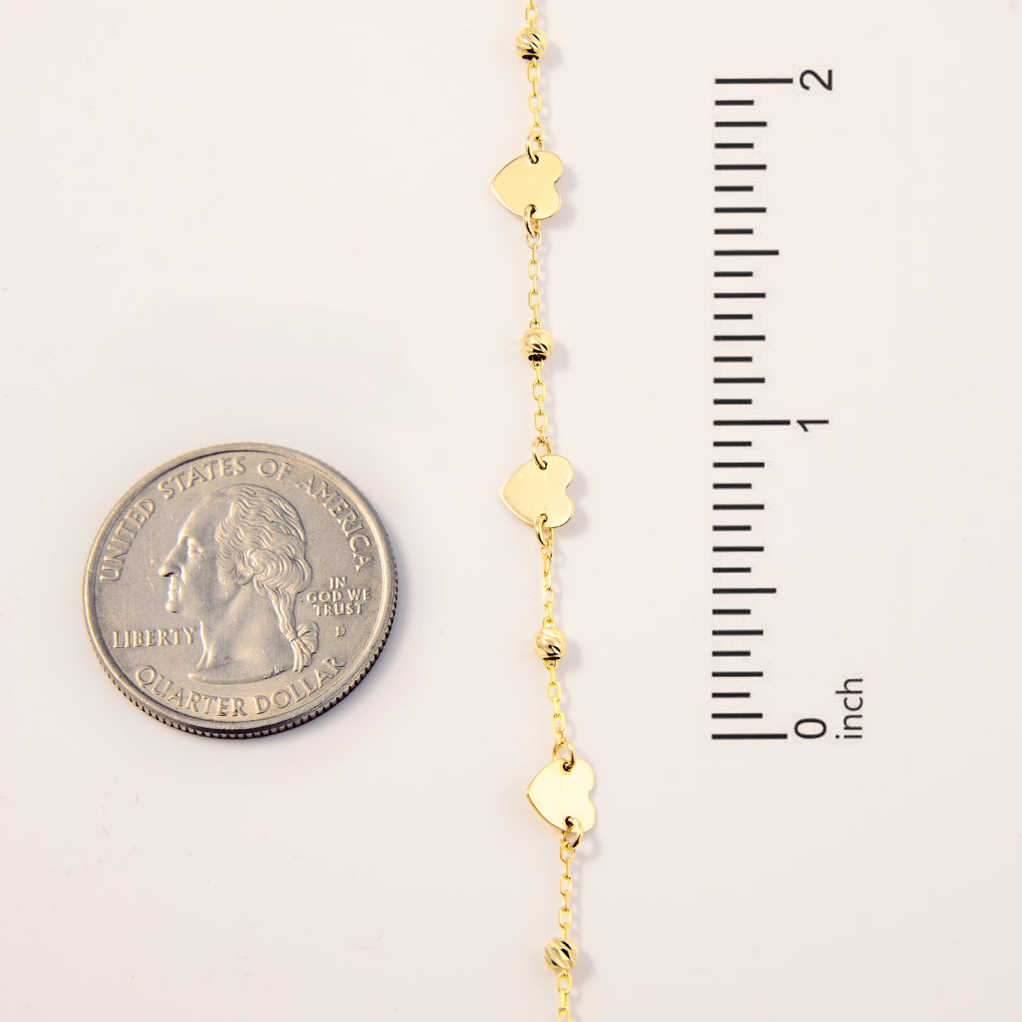 Heart Beaded Station Bracelet