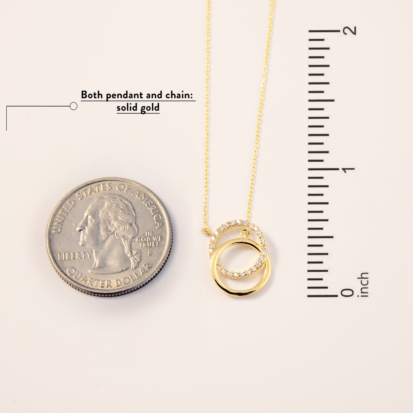 Diamond Interlocking Circle Necklace