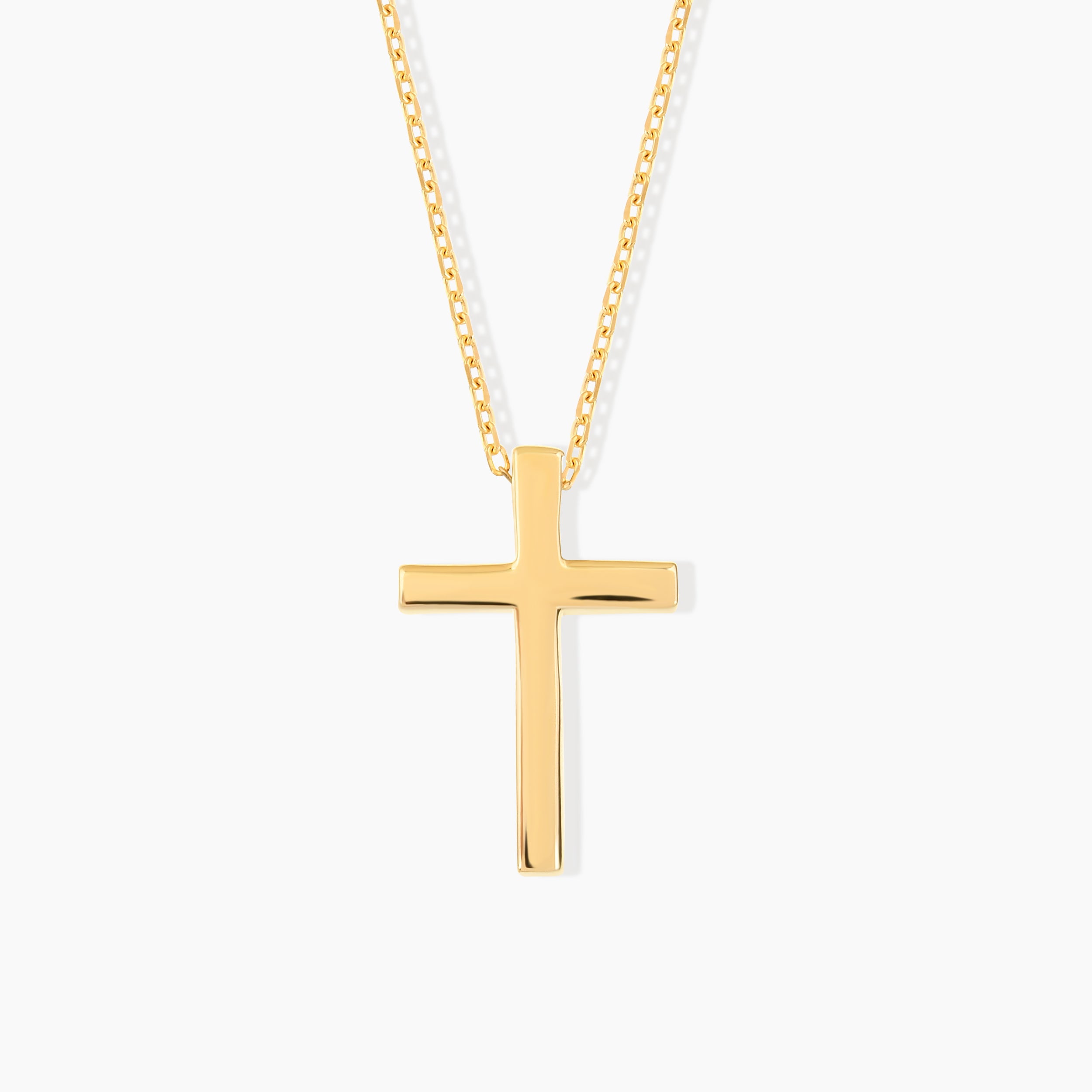 Dainty Cross Necklace - 14K Solid Gold - Faith Necklace – Gelin 