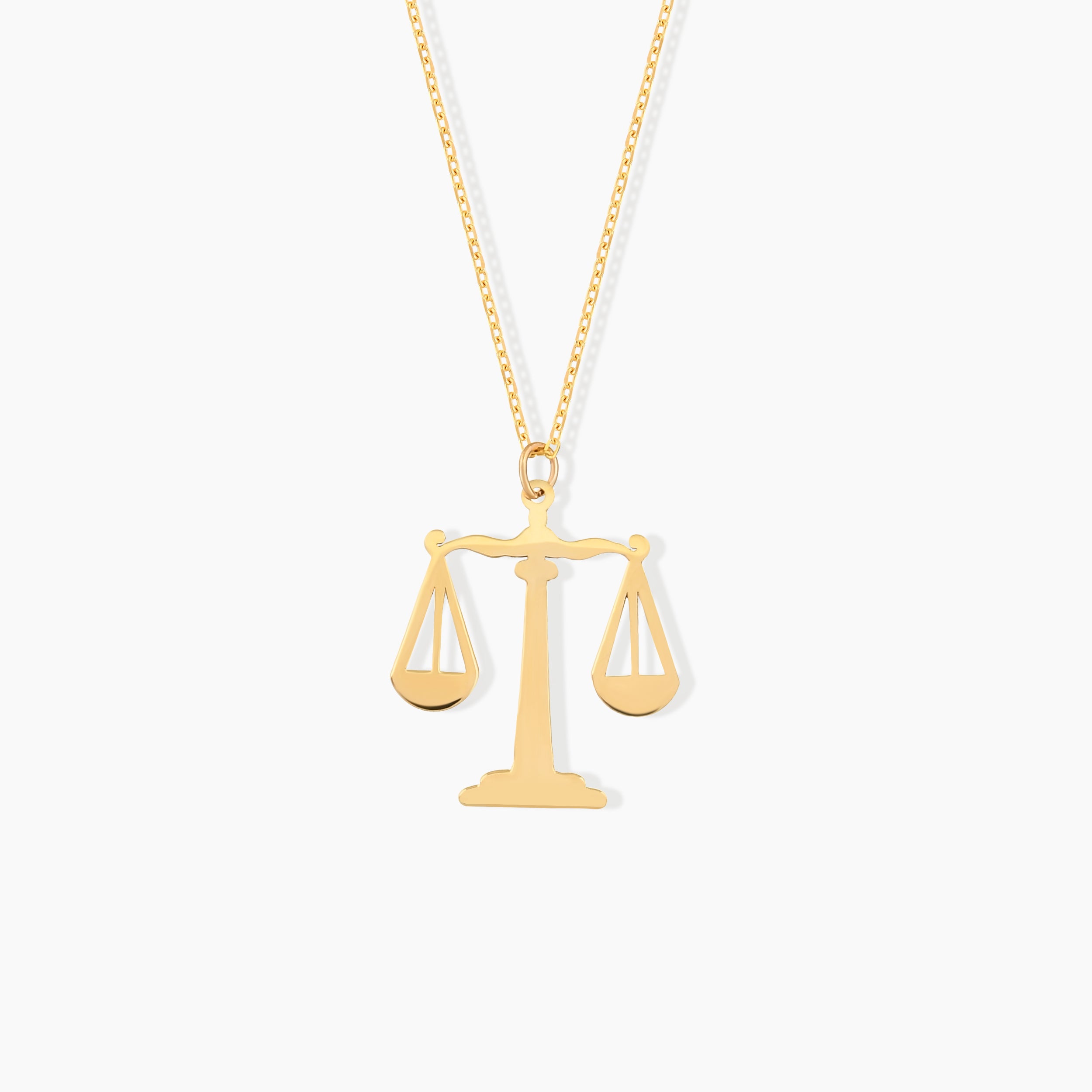 Lawyer Necklace - 10K Solid Gold - Scales of Justice Necklace