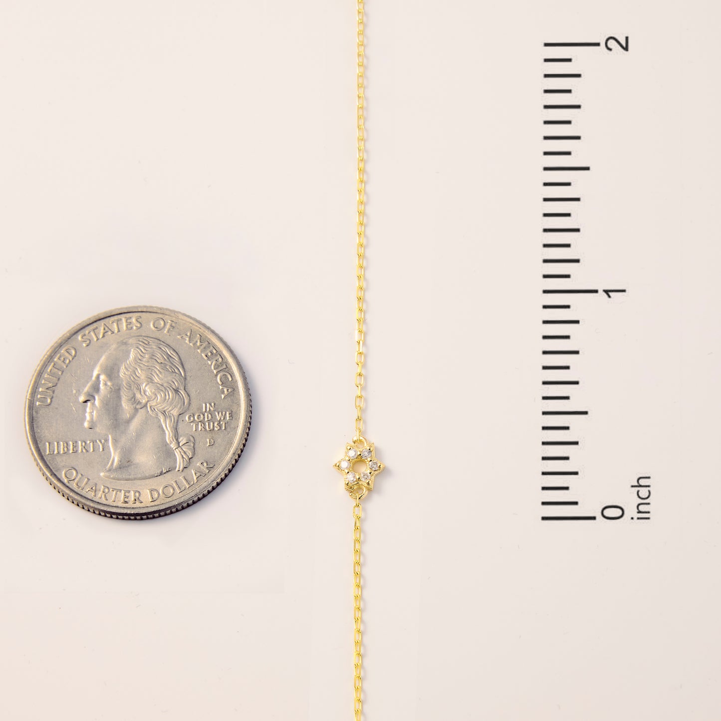 Diamond Jewish Star of David Bracelet