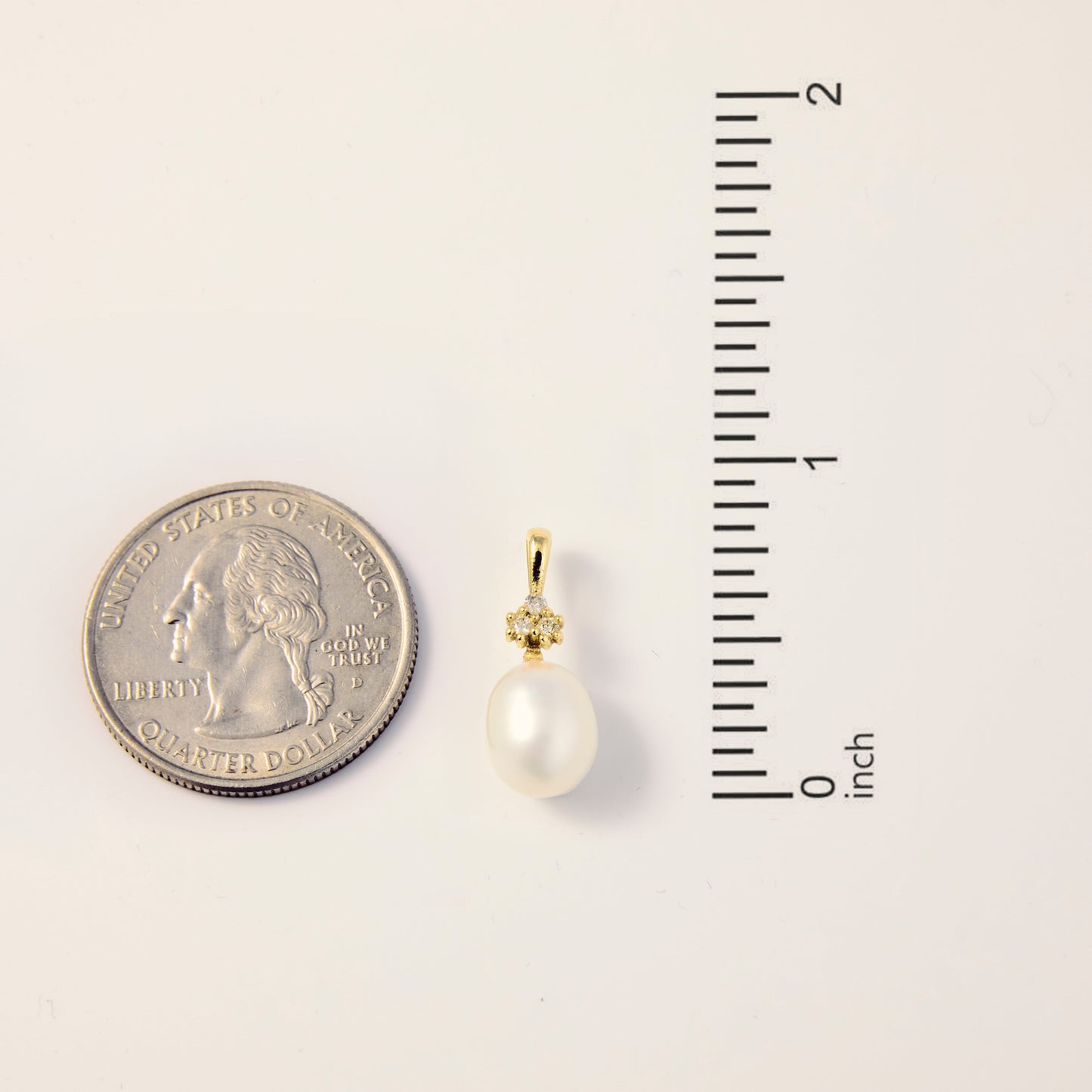 Unique Diamond Pearl Charm