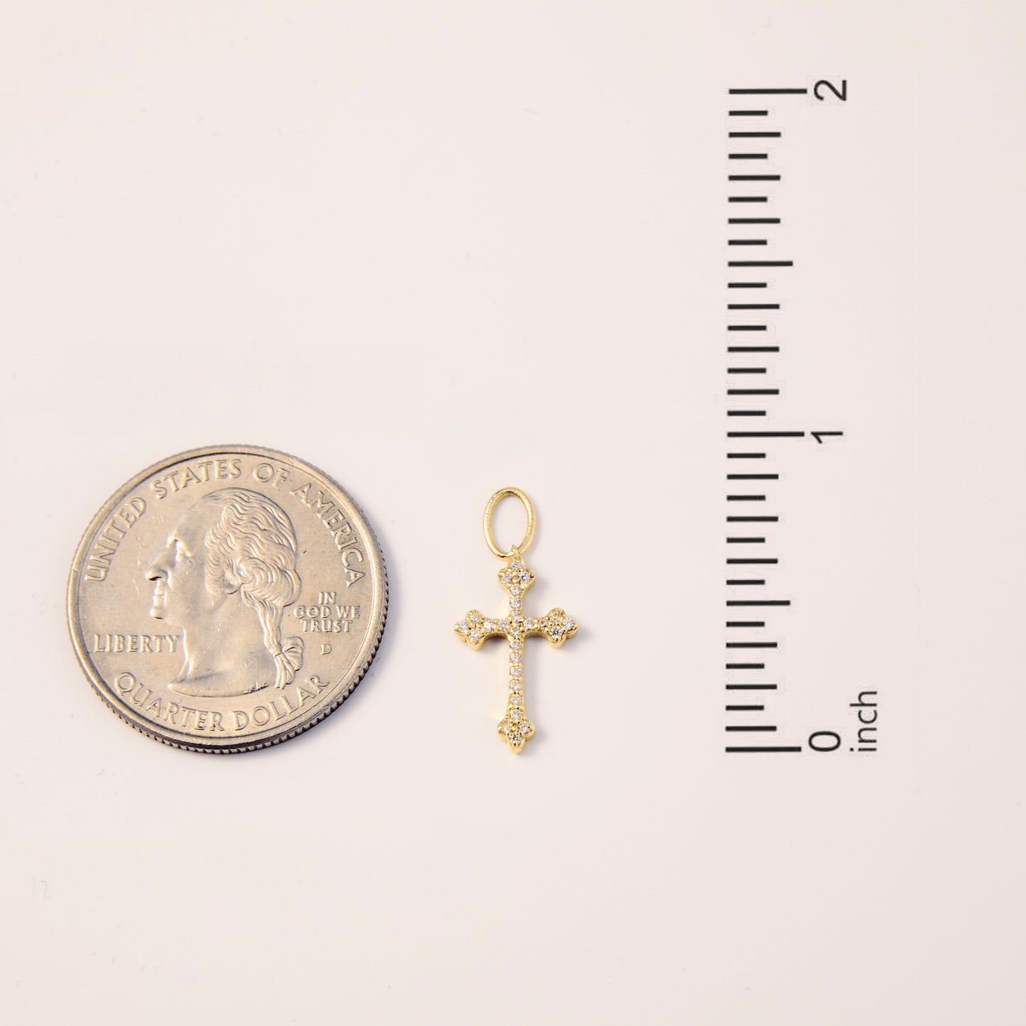 Diamond Orthodox Cross Charm