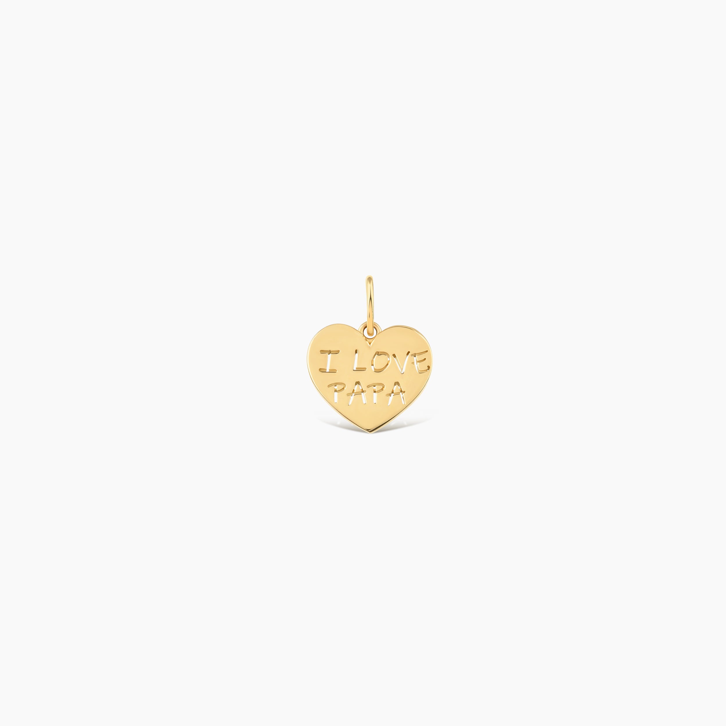 GELIN I Love Papa Charm in 14K Solid Gold – Gelin Diamond