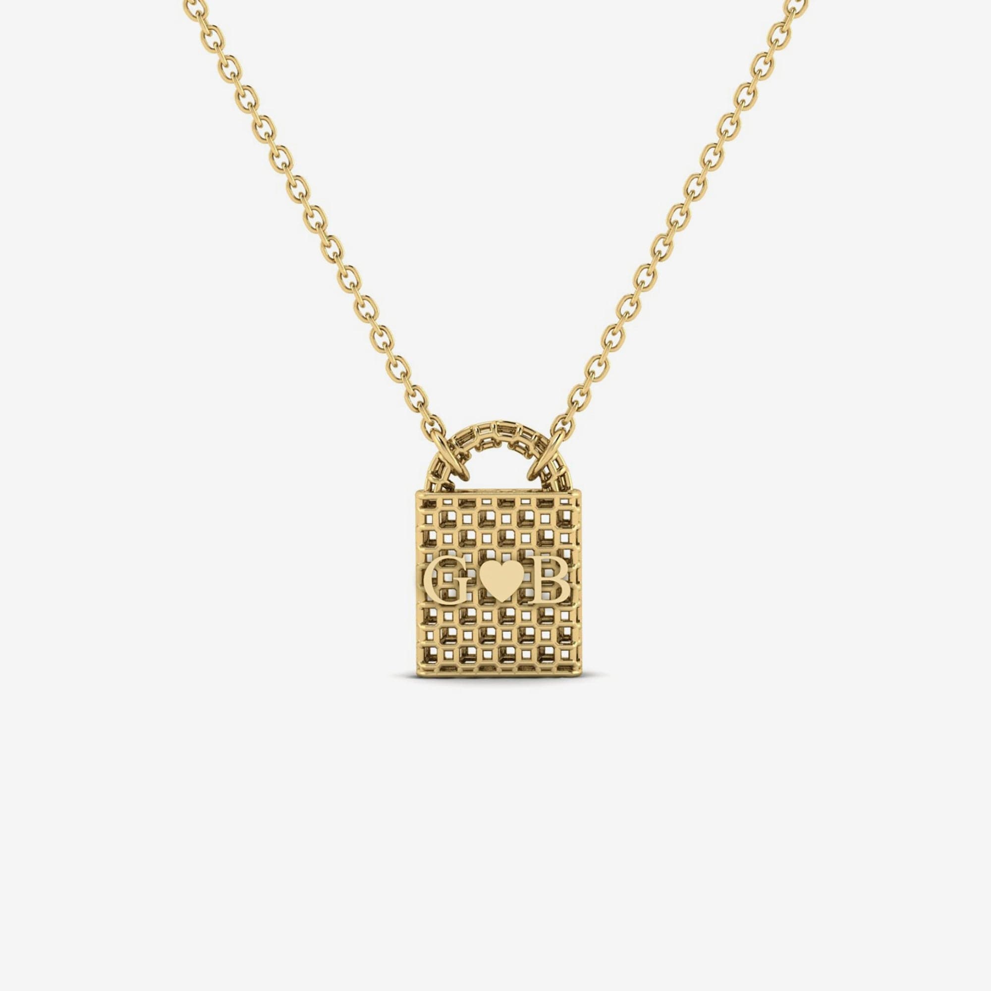 Diamond Lock Necklace