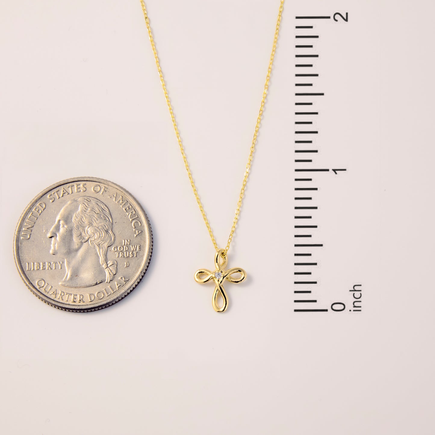 Diamond Cross Infinity Necklace