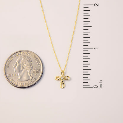 Diamond Cross Infinity Necklace