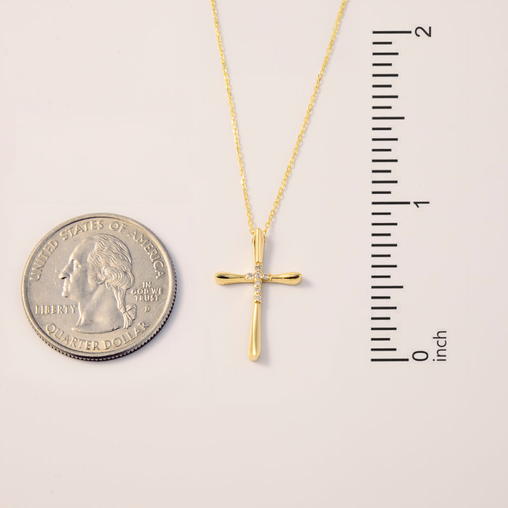 Diamond Bold Cross Necklace
