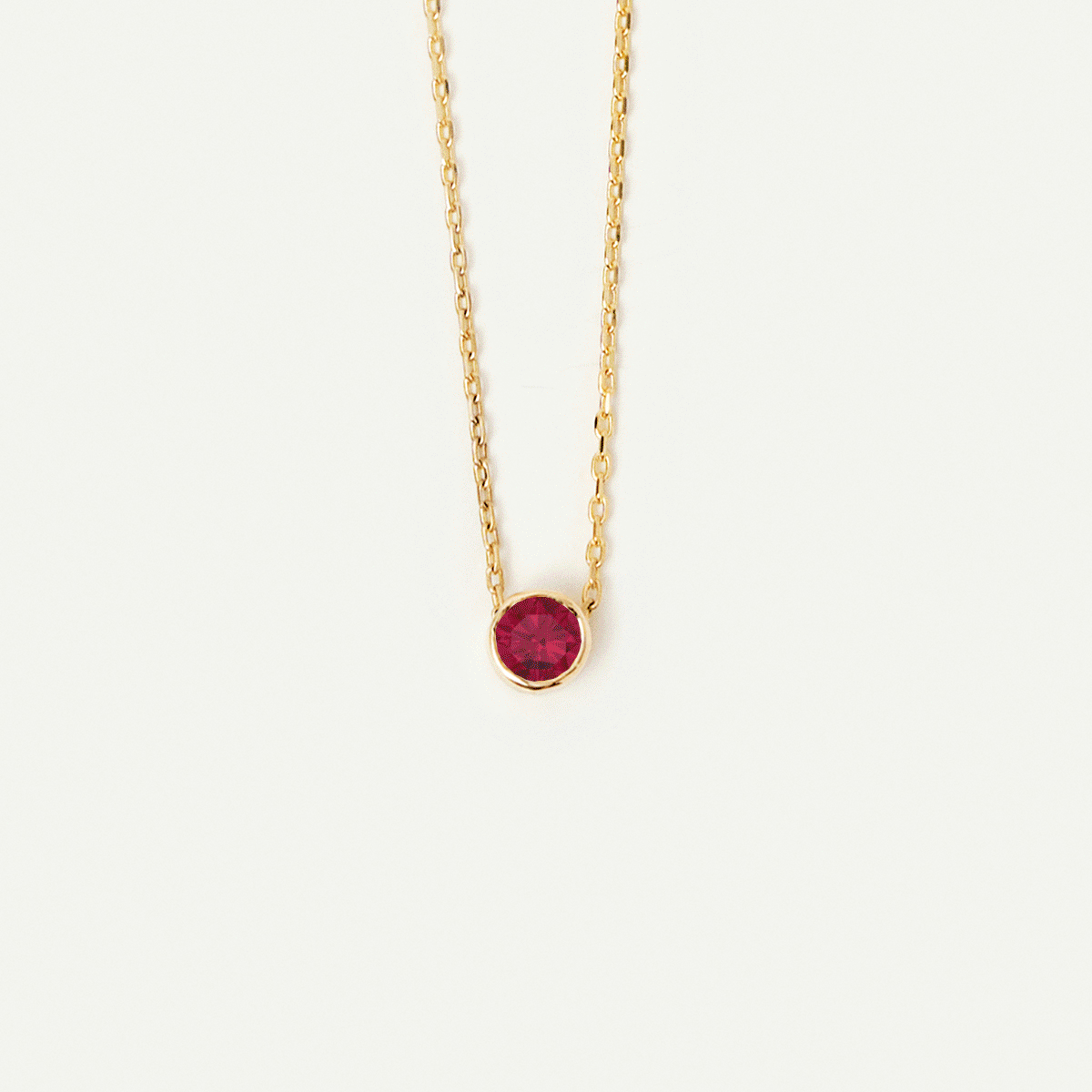 Birthstone Solitaire Floating Necklace