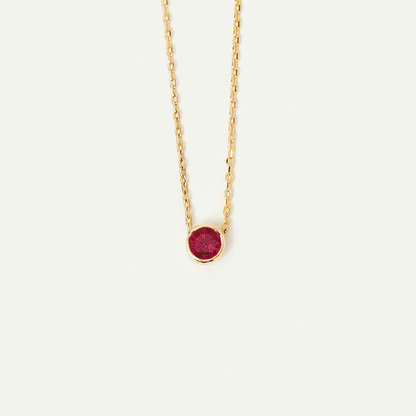 Birthstone Solitaire Floating Necklace