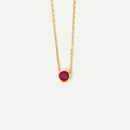 Birthstone Solitaire Floating Necklace
