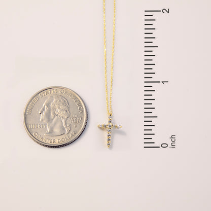 Diamond Cross Religious Necklace