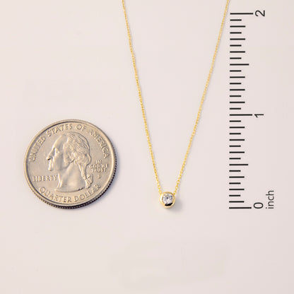 Diamond Bezel Solitaire Necklace