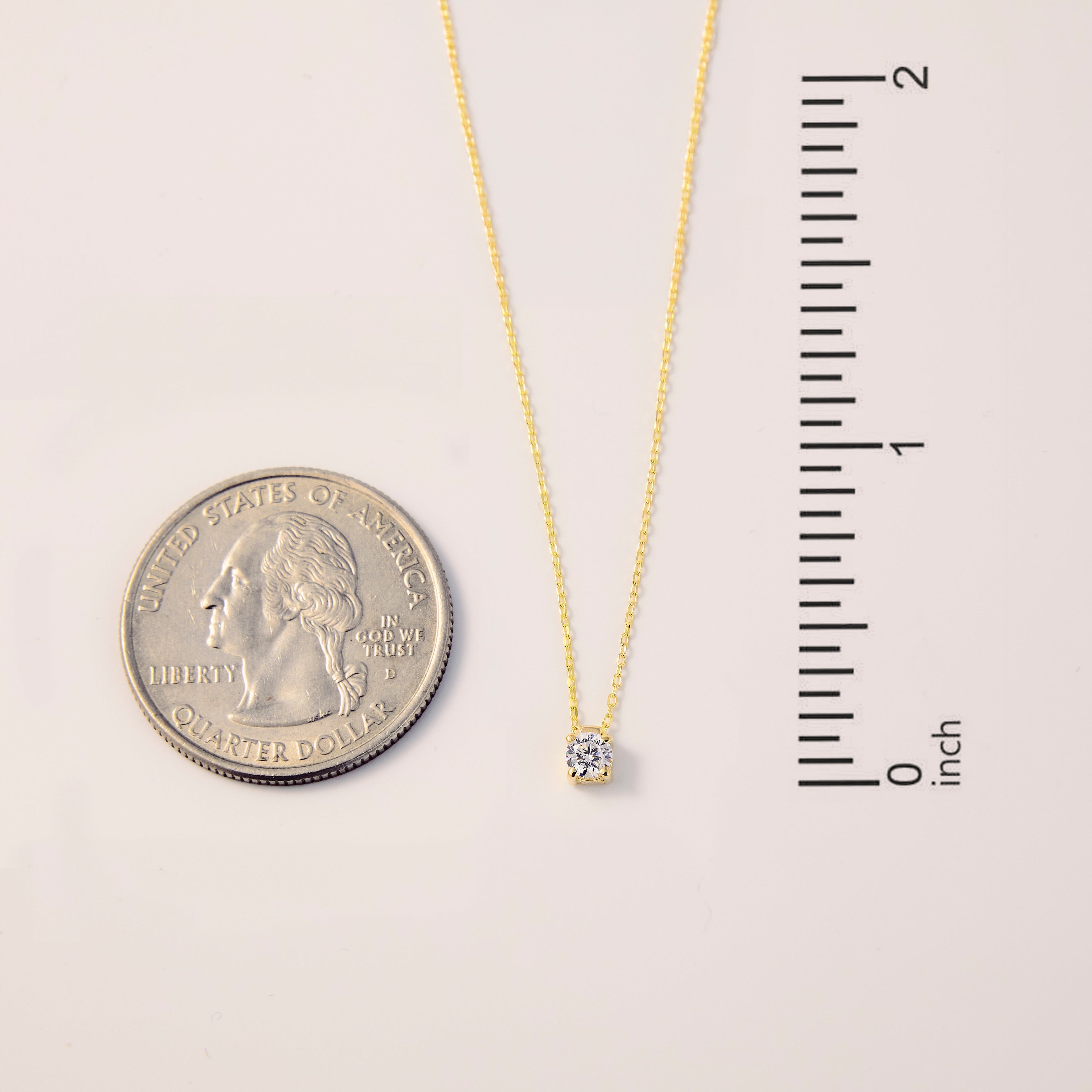 Diamond Round-Cut Solitaire Necklace