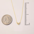Diamond Pave Heart Charm Necklace