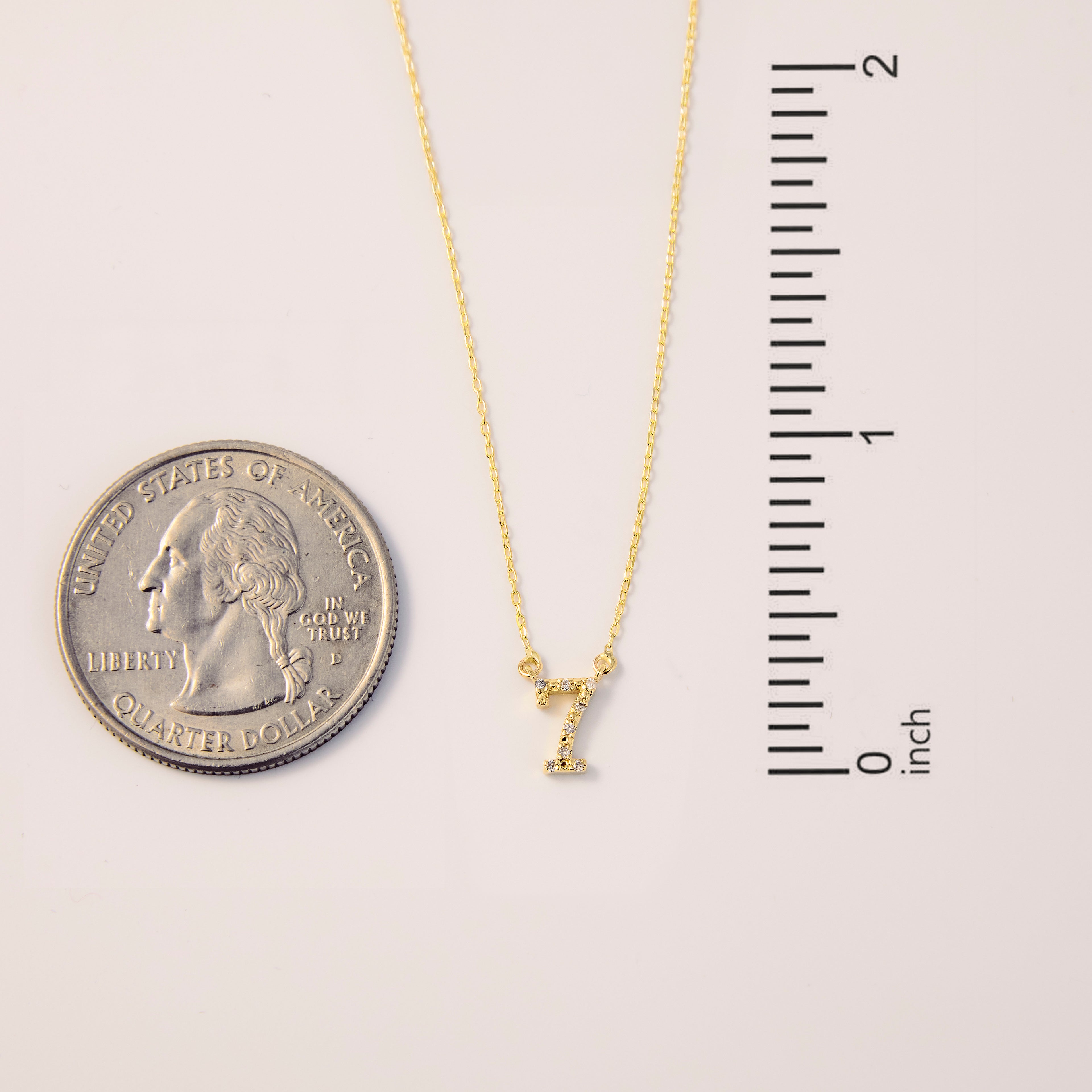 Diamond Custom Number Necklace