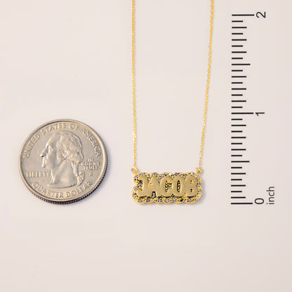 Diamond Bubble Name Necklace