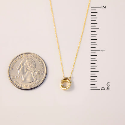 Diamond Intertwined Circle Necklace