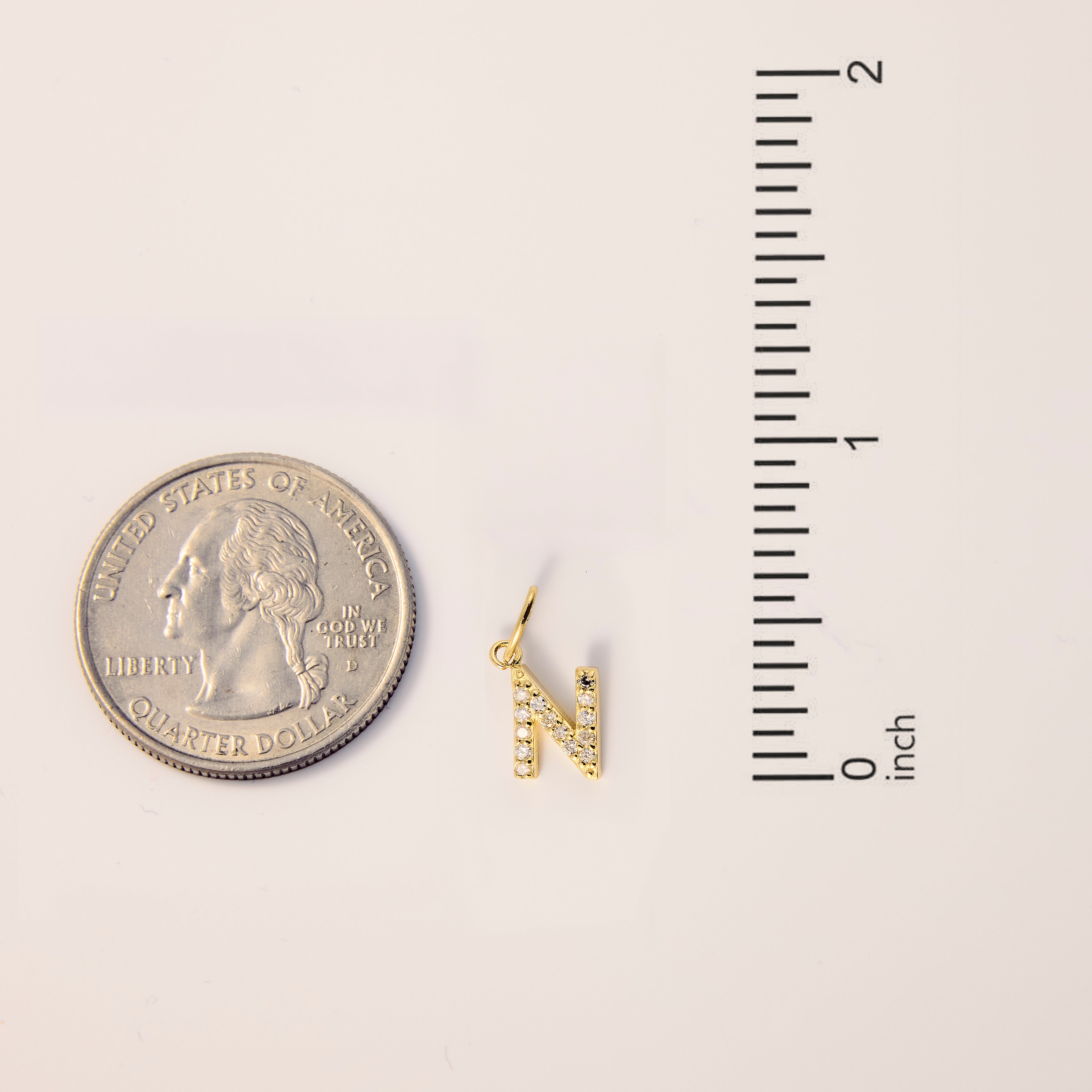 Diamond Initial Necklace | Diamond Letter