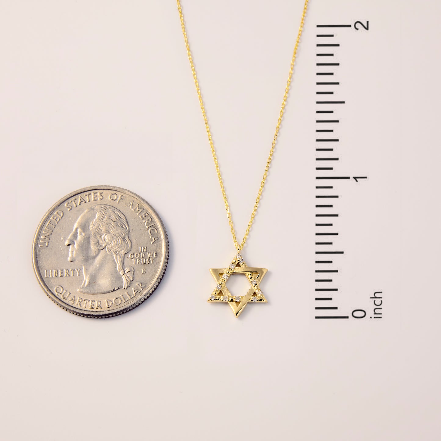 Diamond Star of David Necklace