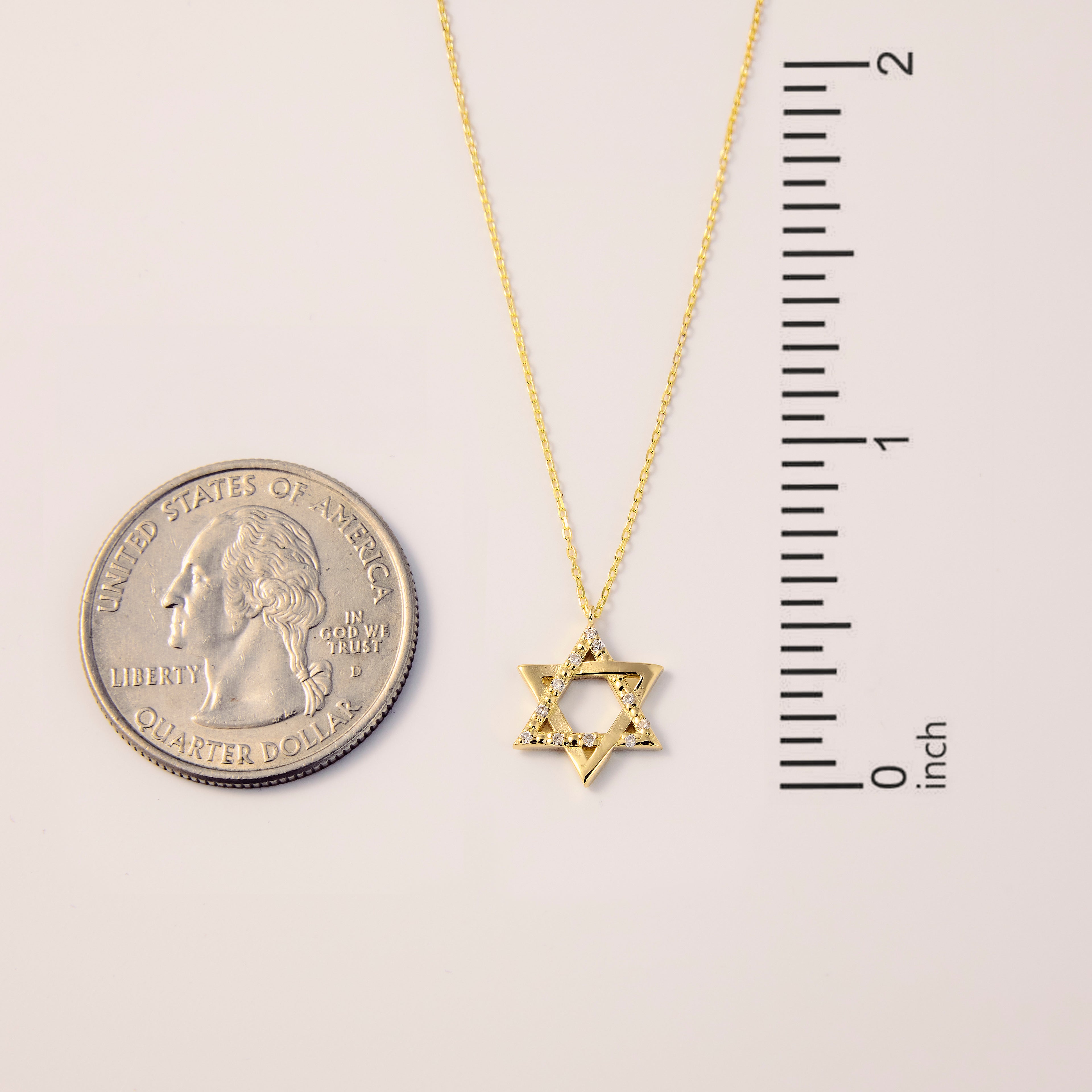Diamond Star of David Necklace