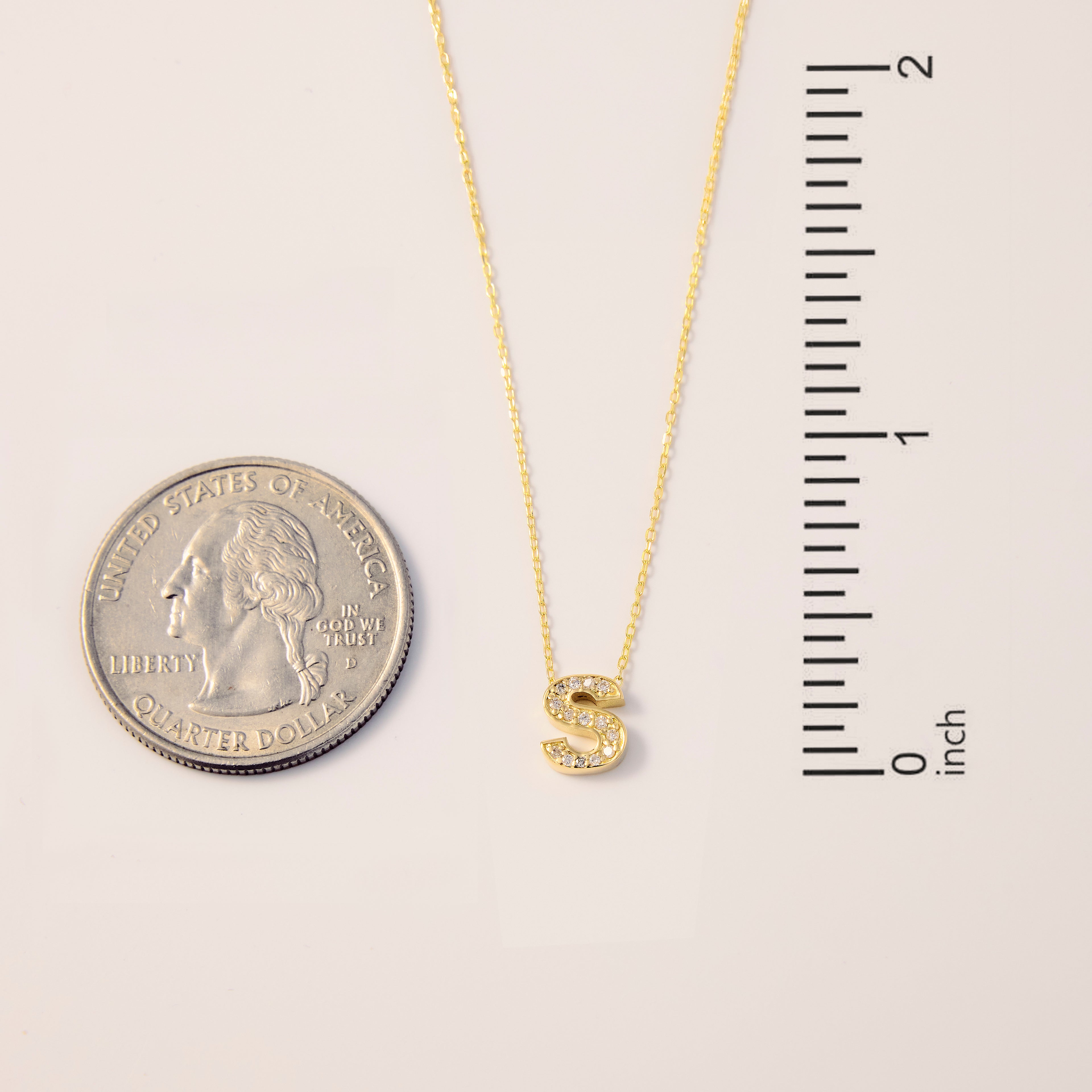 Diamond Letter Necklace