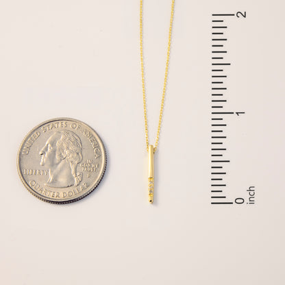 Diamond Vertical Bar Necklace