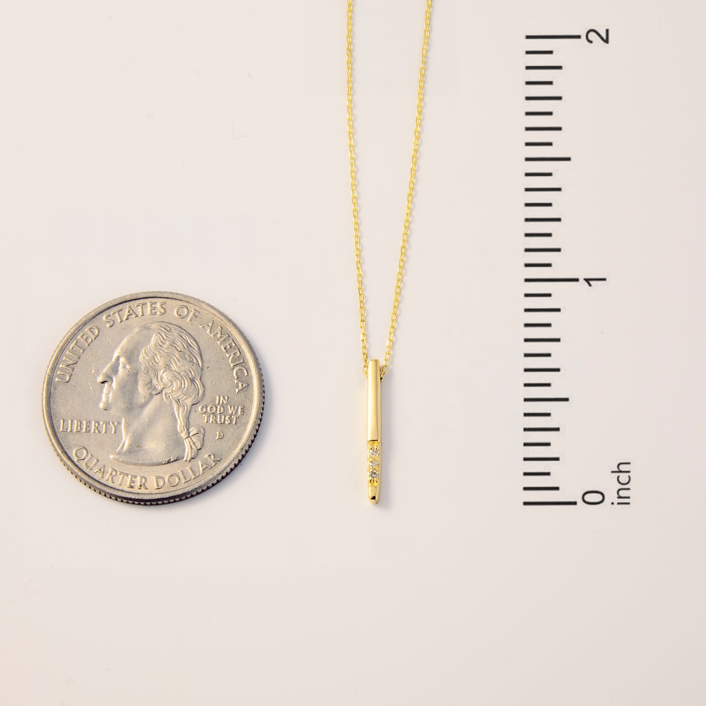 Diamond Vertical Bar Necklace