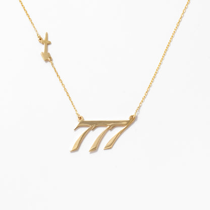 Personalized Number-Year-Date and Zodiac Necklace in 14k Solid Gold