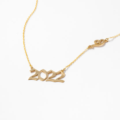 Personalized Number-Year-Date and Zodiac Necklace in 14k Solid Gold