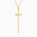 Thin Long Cross Necklace