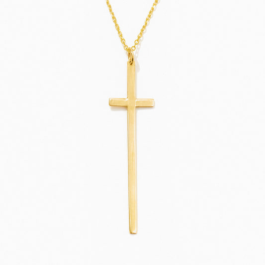 Thin Long Cross Necklace