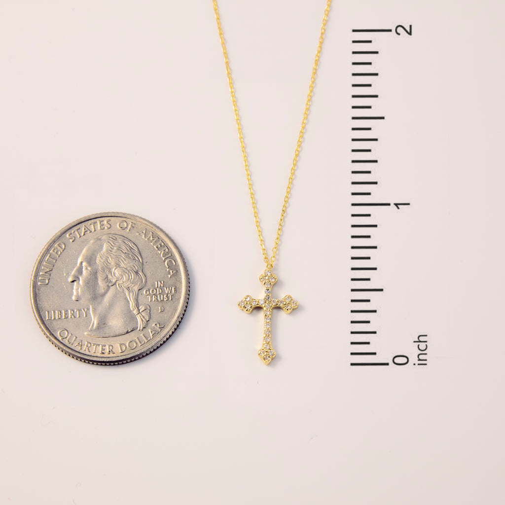 Diamond Petite Cross Necklace