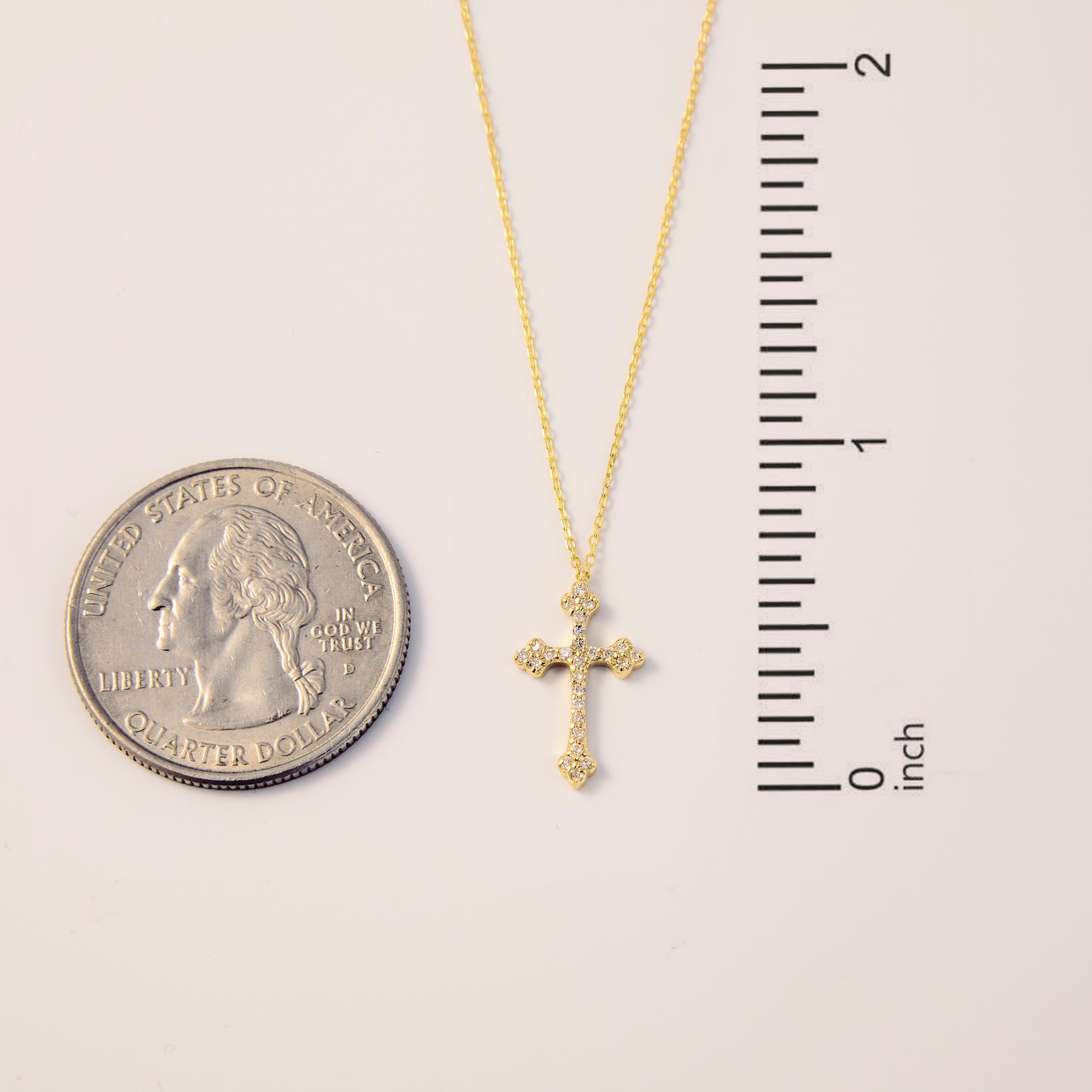 Diamond Petite Cross Necklace
