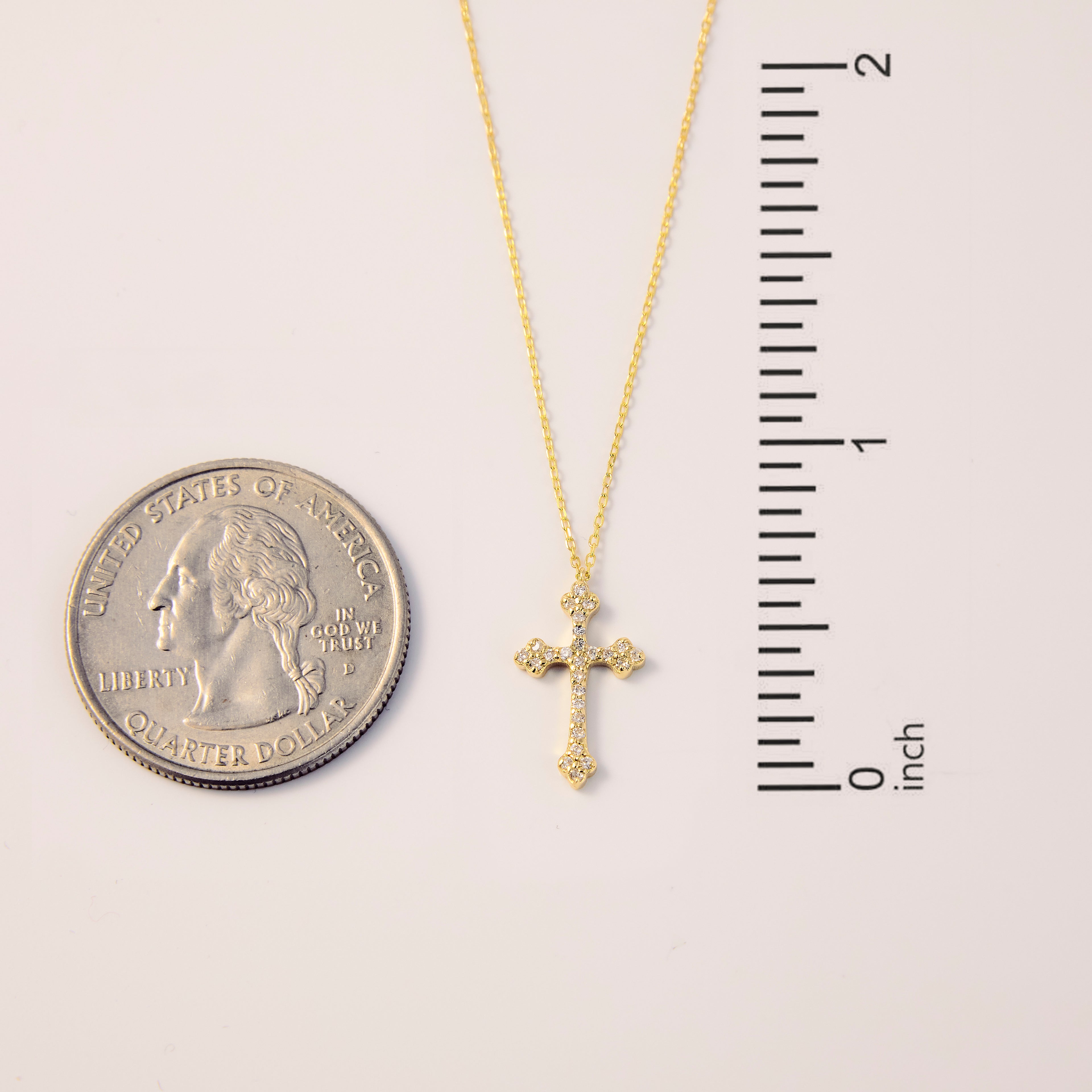 Diamond Petite Cross Necklace
