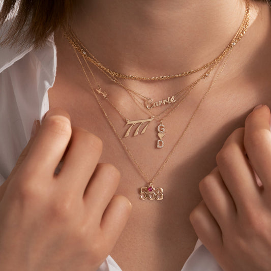 Diamond Station Carrie Name Necklace